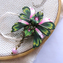 Load image into Gallery viewer, NEEDLE MINDER Green Pink Moth 3