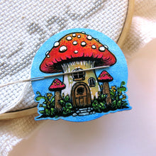 Load image into Gallery viewer, WOOD Needle Minder NOT CLAY please read description, Hand painted wood.