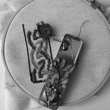 Load image into Gallery viewer, NEEDLE CASE June Pearl Dragon's Lair, Slide Top Tin 20