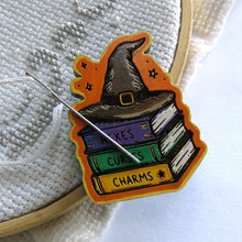 Load image into Gallery viewer, WOOD Needle Minder NOT CLAY please read description, Hand painted wood.
