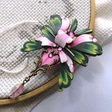 Load image into Gallery viewer, NEEDLE MINDER Green and Pink Moth 48
