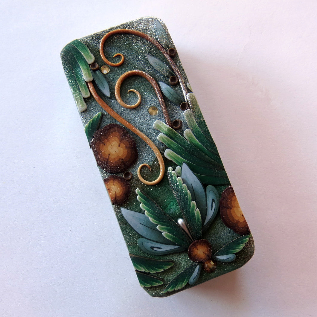 NEEDLE CASE Forest Frost Dragon's Lair, Slide Top Tin 10