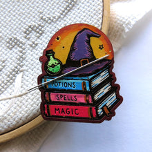 Load image into Gallery viewer, WOOD Needle Minder NOT CLAY please read description, Hand painted wood.
