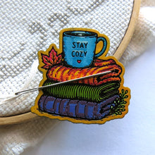 Load image into Gallery viewer, WOOD Needle Minder NOT CLAY please read description, Hand painted wood.
