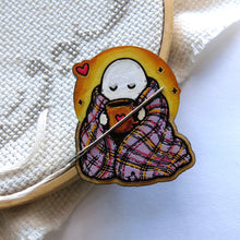 Load image into Gallery viewer, WOOD Needle Minder NOT CLAY please read description, Hand painted wood.
