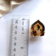 Load image into Gallery viewer, SMALL ACRYLIC Charm NOT CLAY please read description, Acorn Fairy Door Needle Minder, Magnet Cross Stitch Sewing Notion
