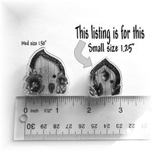 Load image into Gallery viewer, SMALL ACRYLIC Charm NOT CLAY please read description, Acorn Fairy Door Needle Minder, Magnet Cross Stitch Sewing Notion
